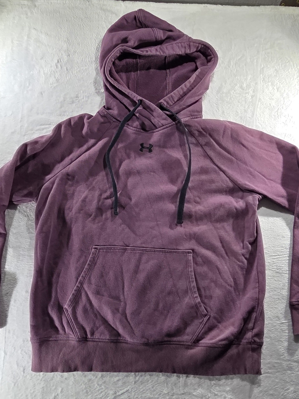 Under Armour Men’s Fleece Pullover Hoodie Loose Fit Solid Purple M - 0106